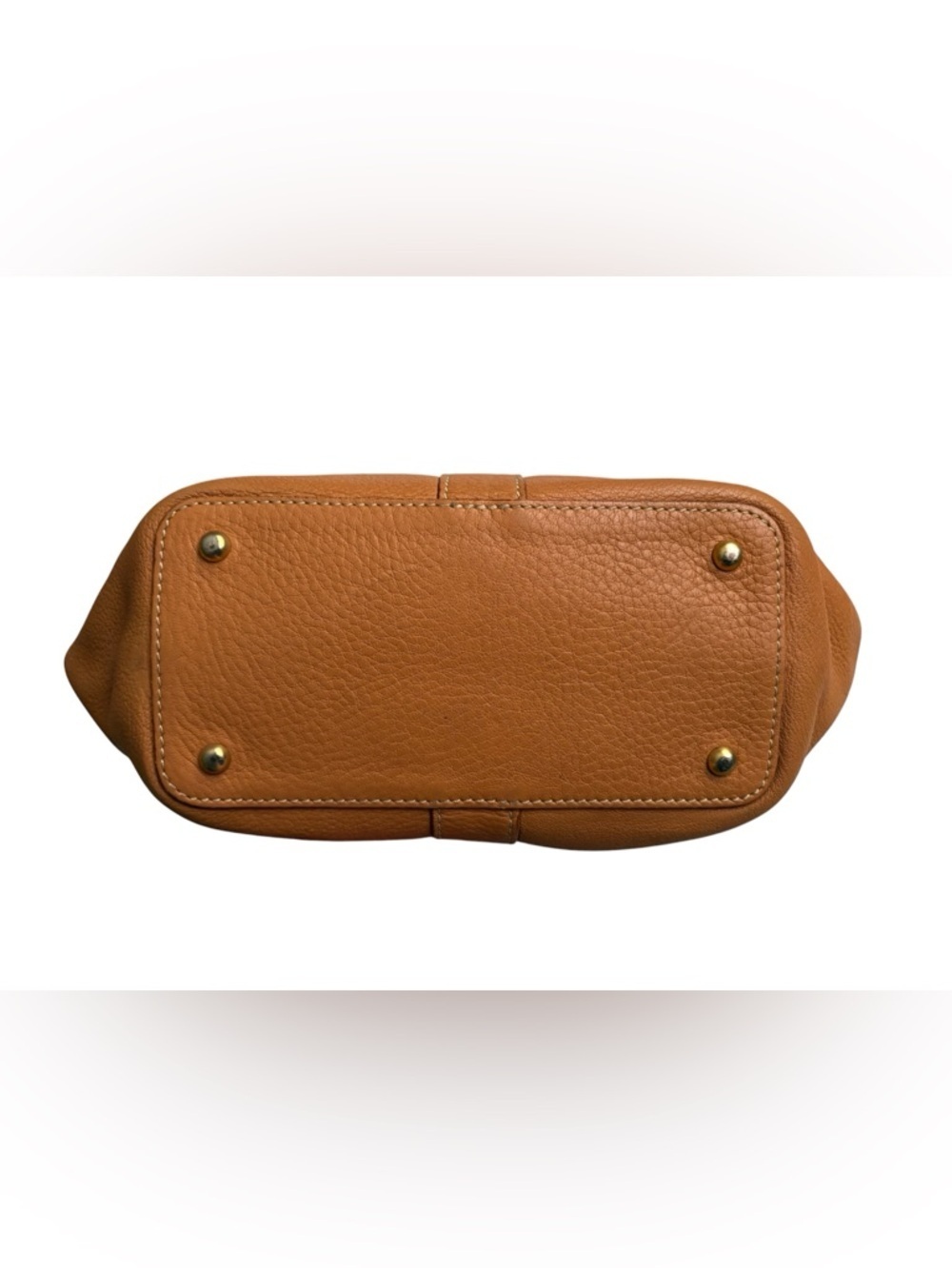 Vintage Dooney & Bourke tan/camel pebble leather shoulder bag golden hardware - Picture 6 of 9